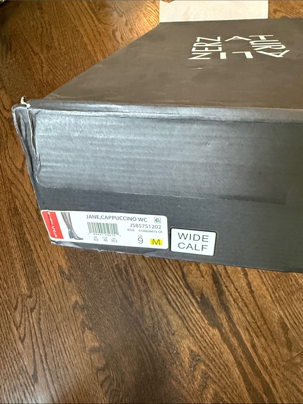 Wide Calf Boots Box - Cappuccino Jane size 9 tall boot wide - Picture 3 of 5